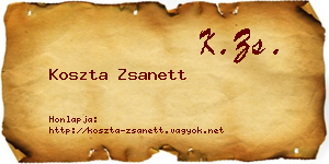 Koszta Zsanett névjegykártya
