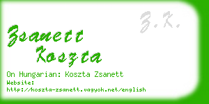 zsanett koszta business card